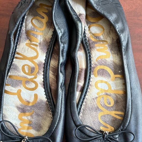 Sam Edelman Felicia Classic women’s Ballet Flats Saddle Leather Black Size 7.5 - Picture 3 of 6